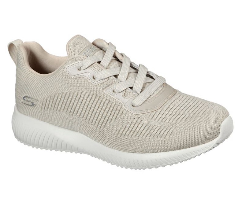 Skechers Dam Beige Snörskor - Bobs Sport Squad - Tough Talk - Sverige (PEXAY-6742)